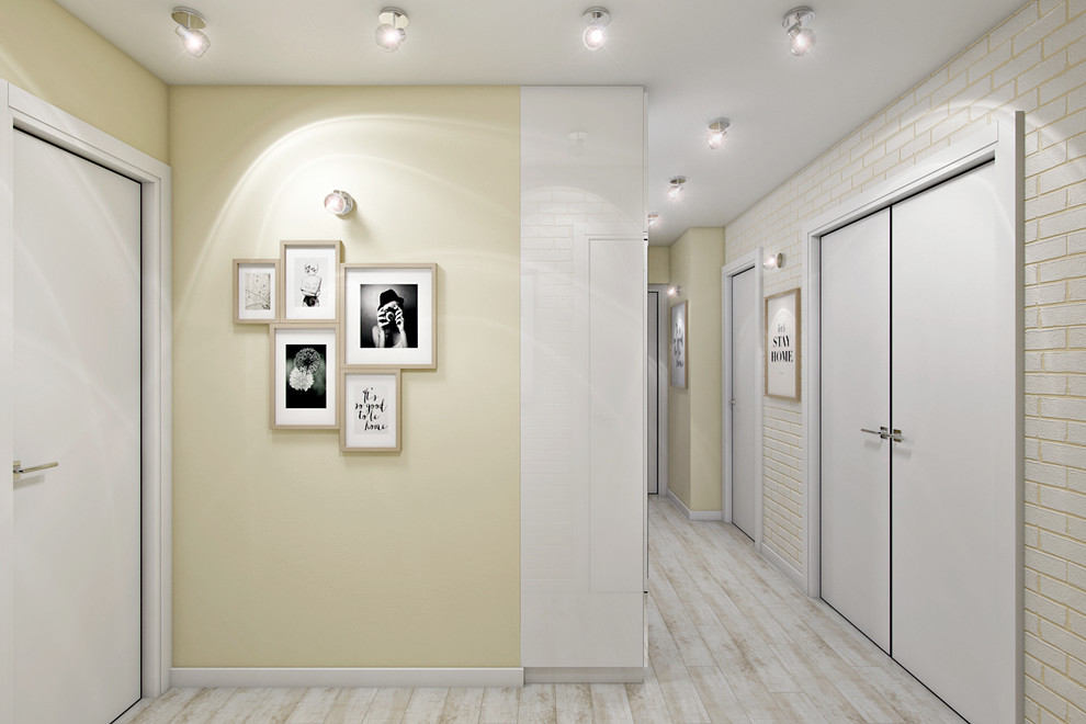 Простая и лаконичная квартира с седыми полами