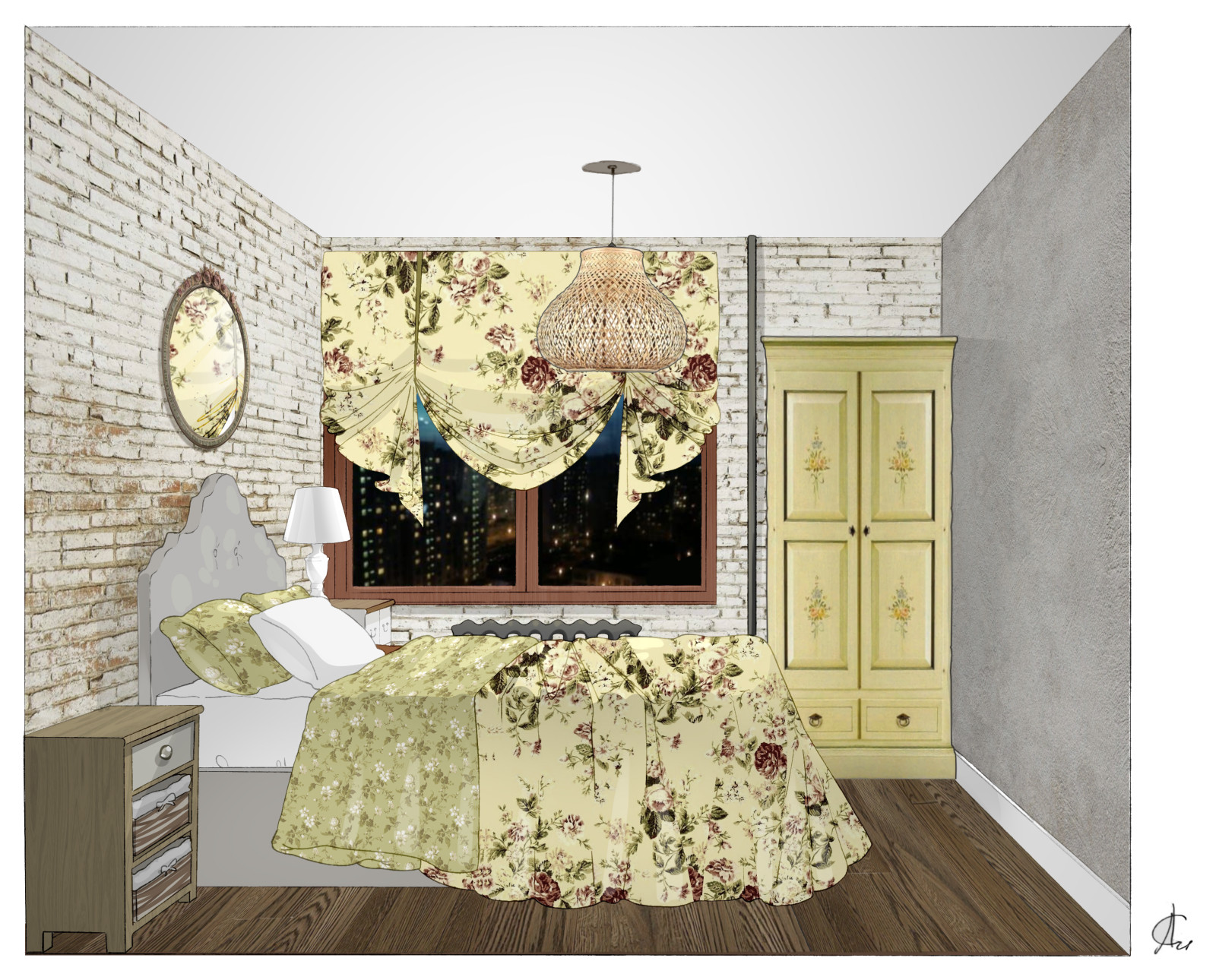 Обложка проекта: Проект квартиры в стиле лофт, бохо, фьюжн