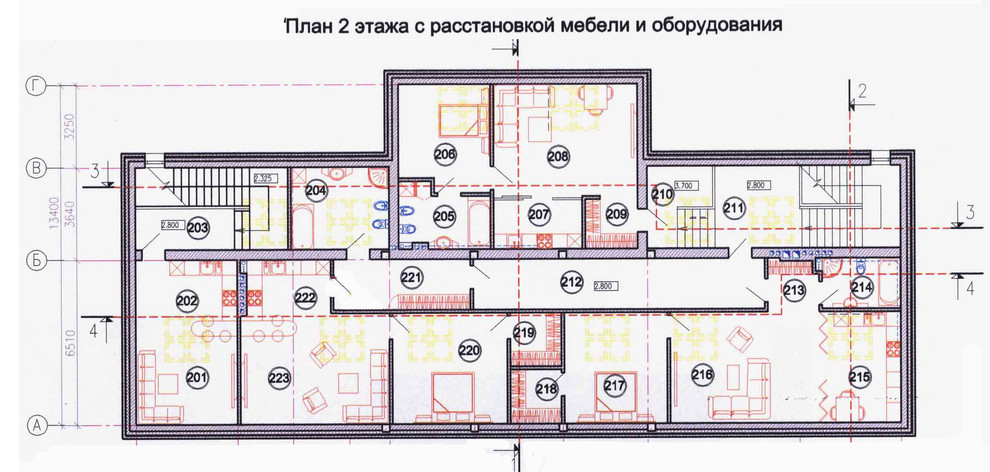 Дом, гаражи с жильём в мансарде для  персонала на Николиной Горе в Подмосковье.