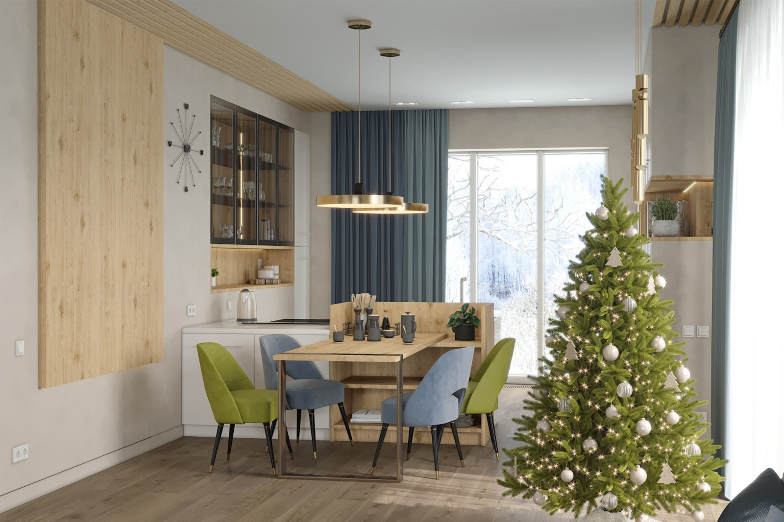 Гостиная в загородном доме