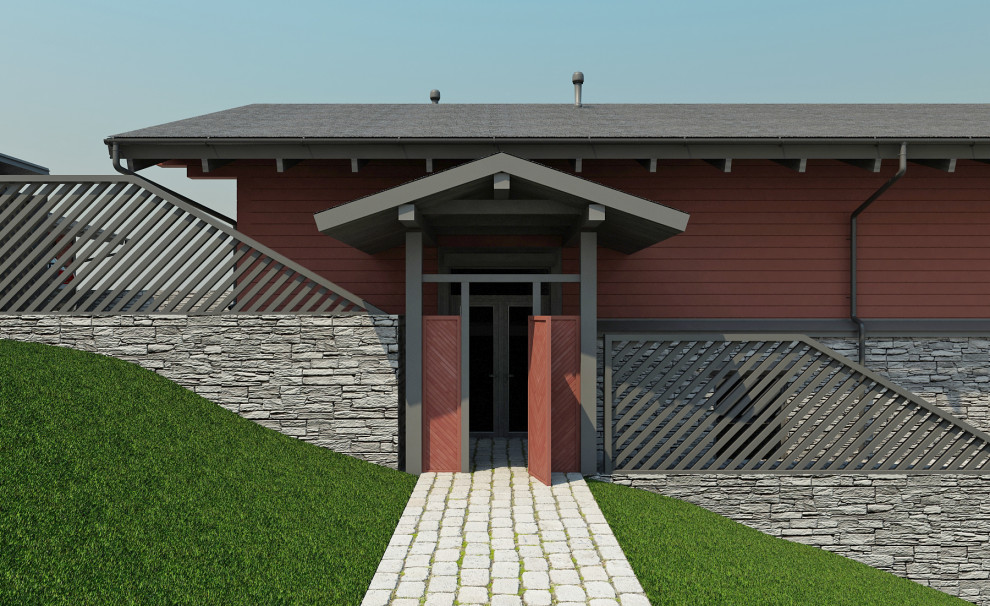 Дизайн-проект интерьера загородного дома (из бруса)