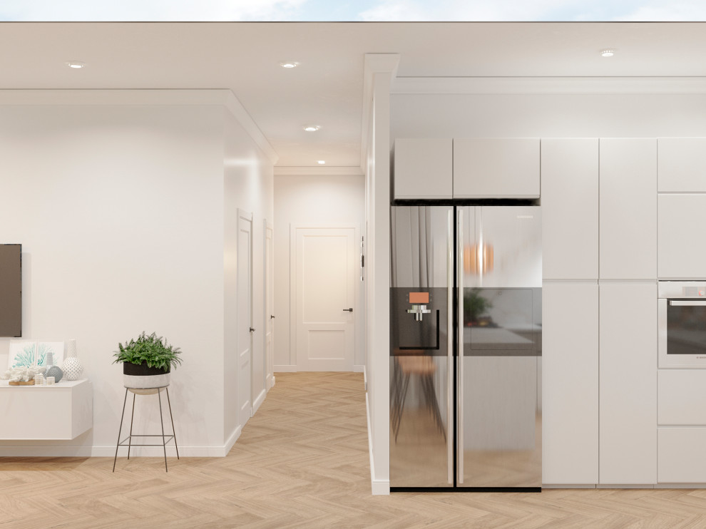 Проект кухни-гостиной в частном доме