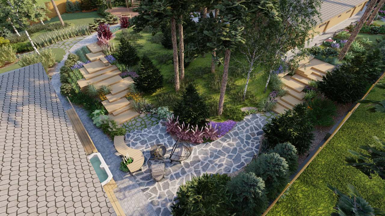 Обложка проекта: Сад в сосновом лесу