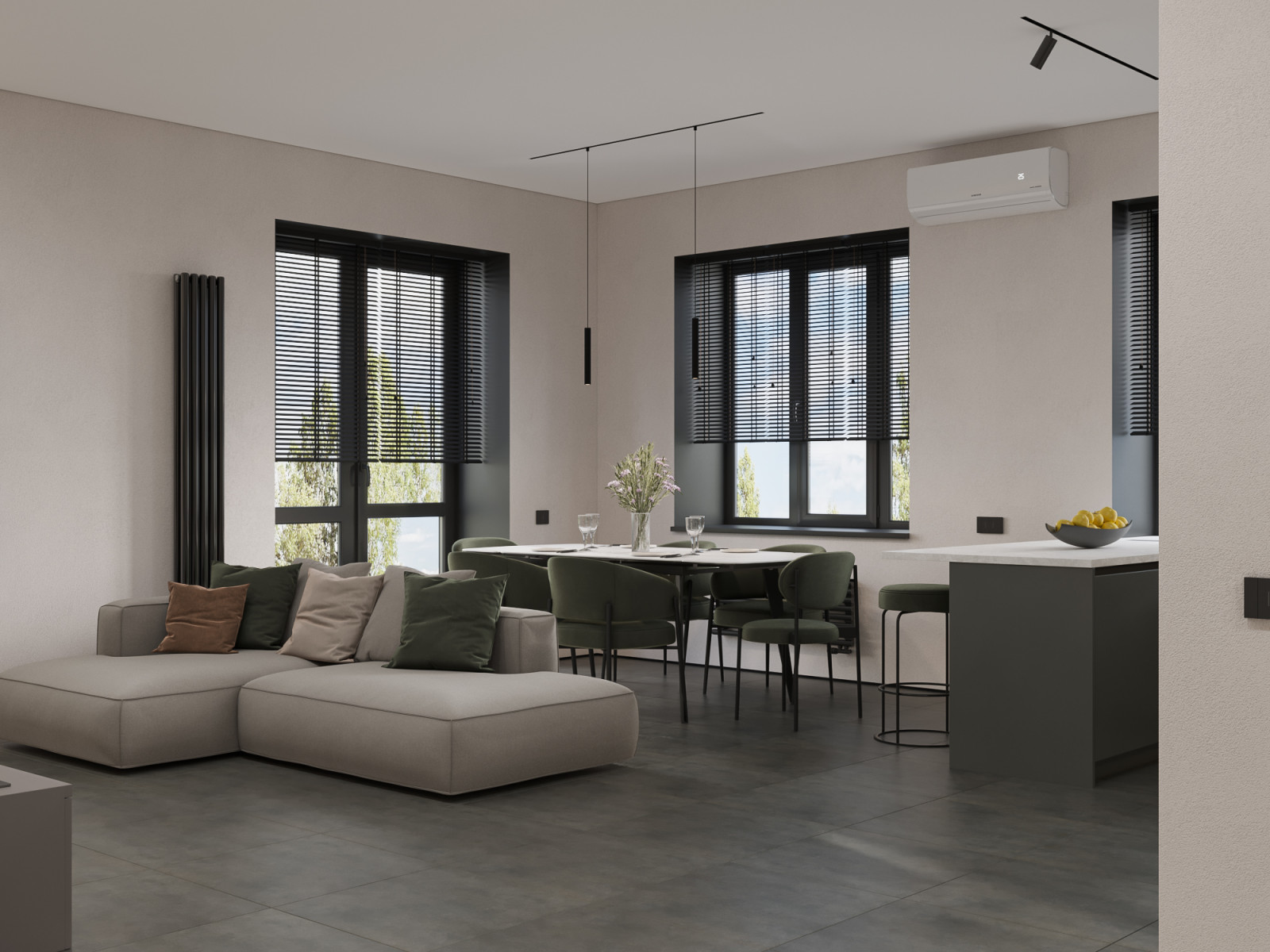 Contemporary home interior for young family