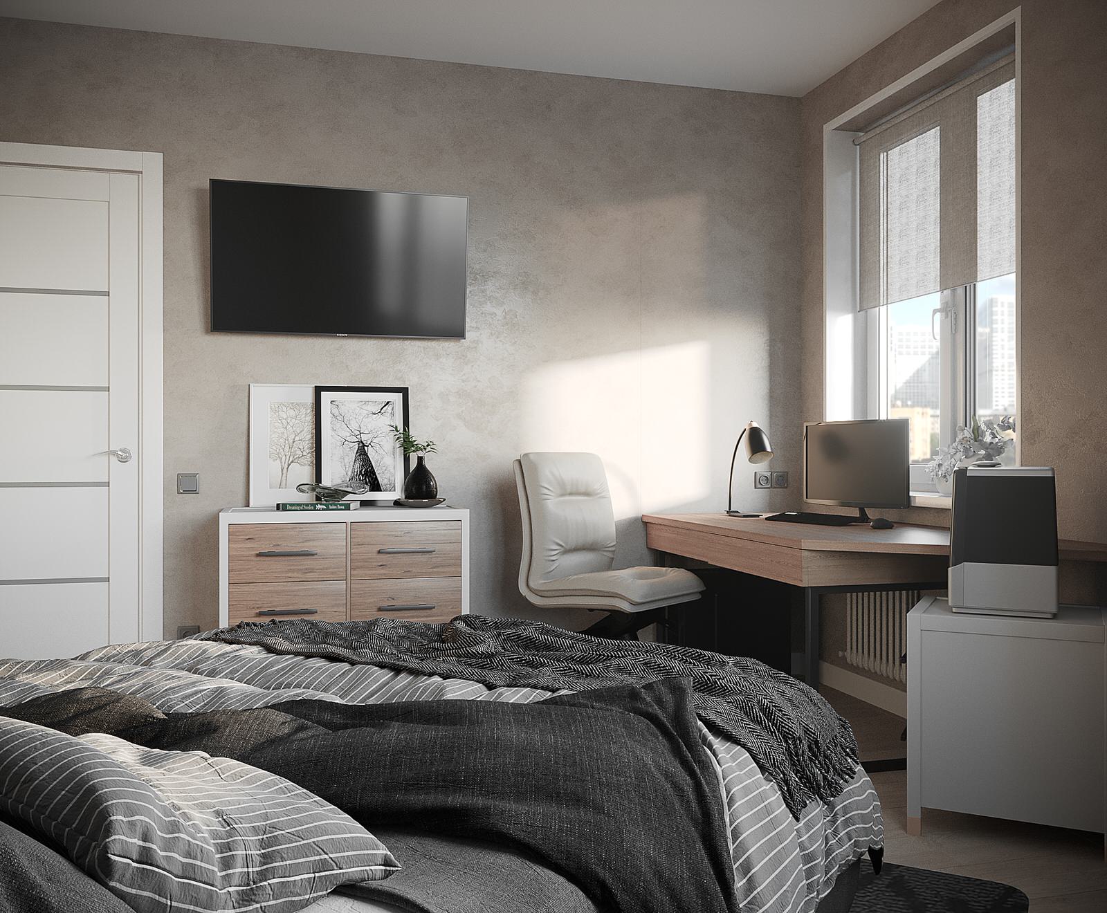 Спальня с рабочим местом