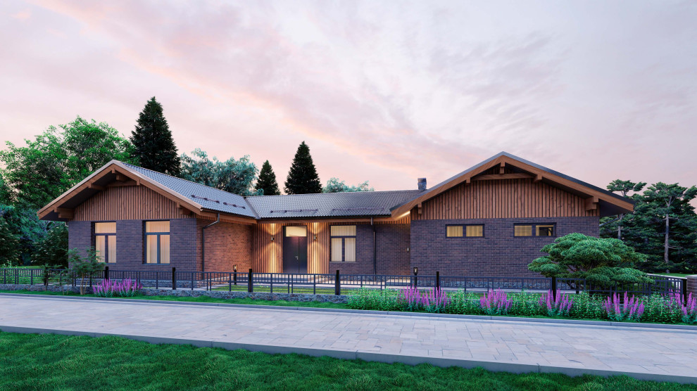 Обложка проекта: Проект одноэтажного дома с коммерческой частью