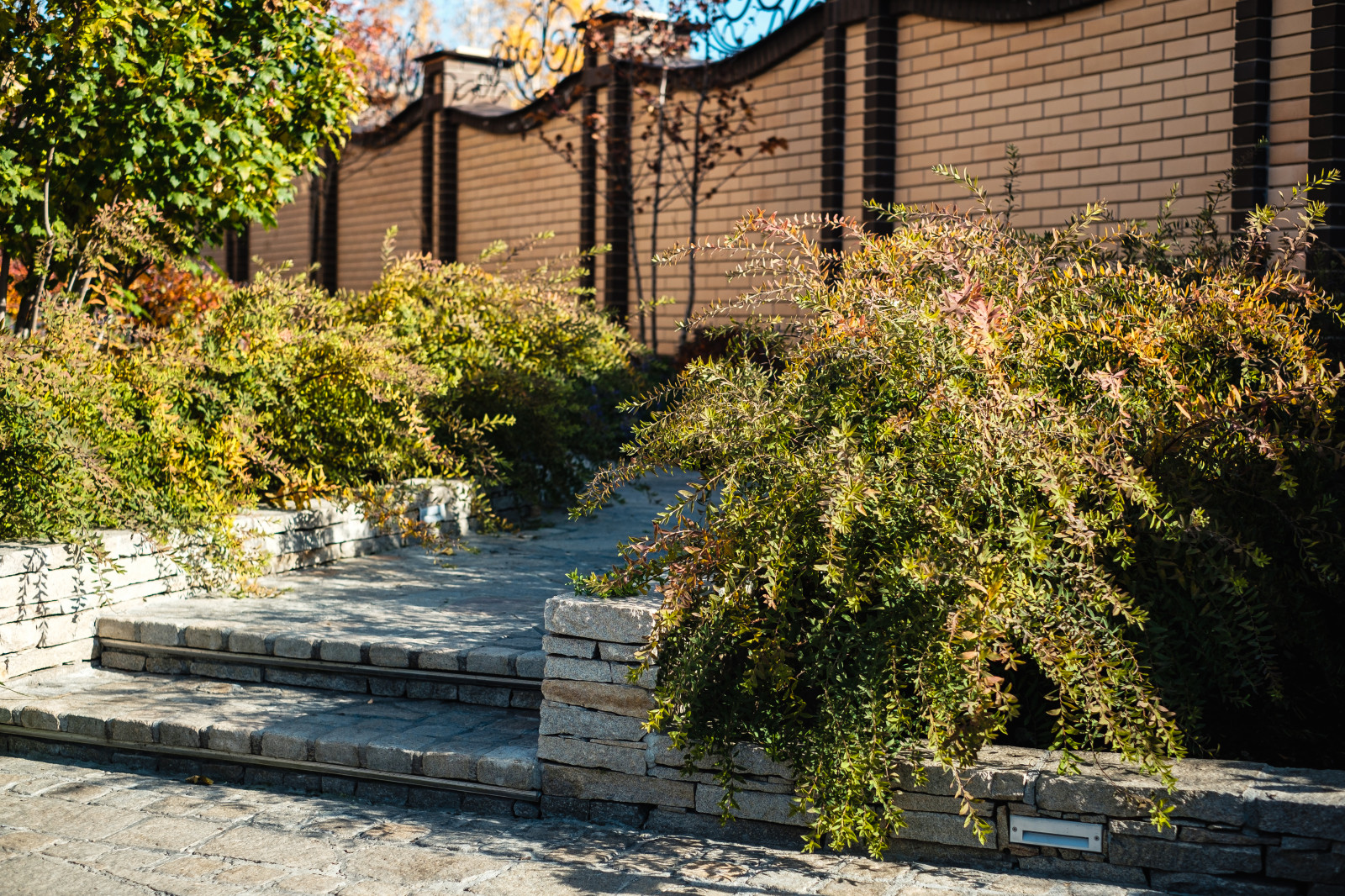 Сад с подпорными стенами