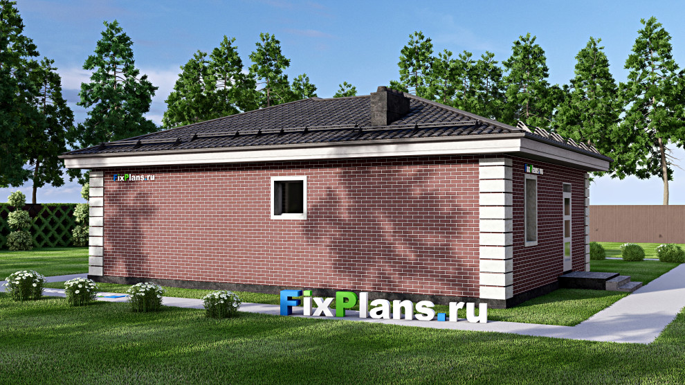 Проект одноэтажного дома 13х16м S122м2 F-15398