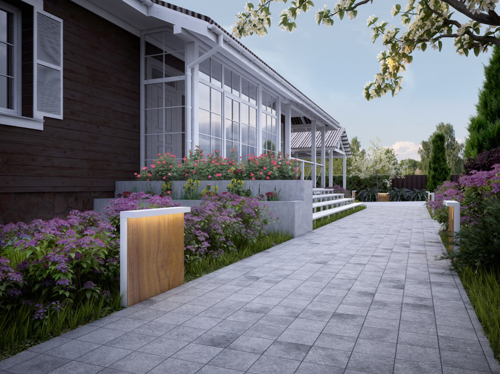 Ландшафтная архитектура участка частного дома в Красноярске