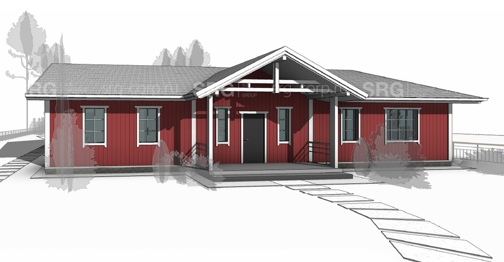 Одноэтажный дом в шведском стиле. Проект Hanko