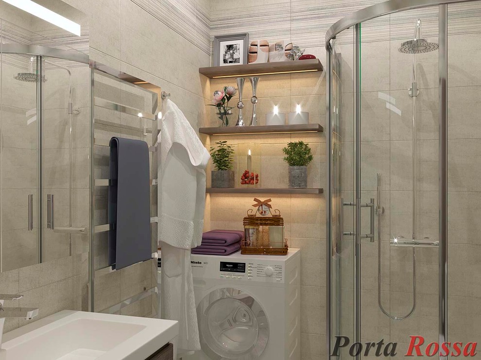 Обложка проекта: Apartment in Contemporary style (33,8 sq.m)