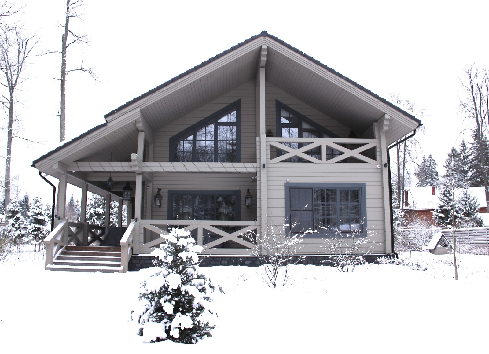 Дом из клееного бруса "Бекаль" зимняя сказка