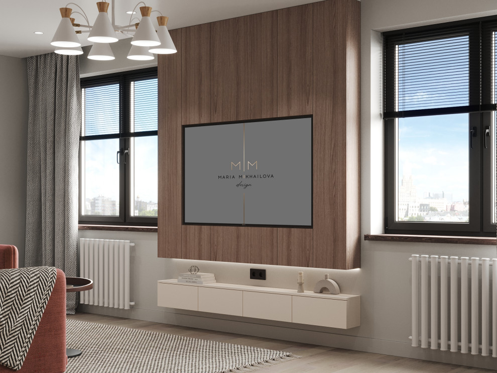 Квартира для молодой семьи с элементами сканди