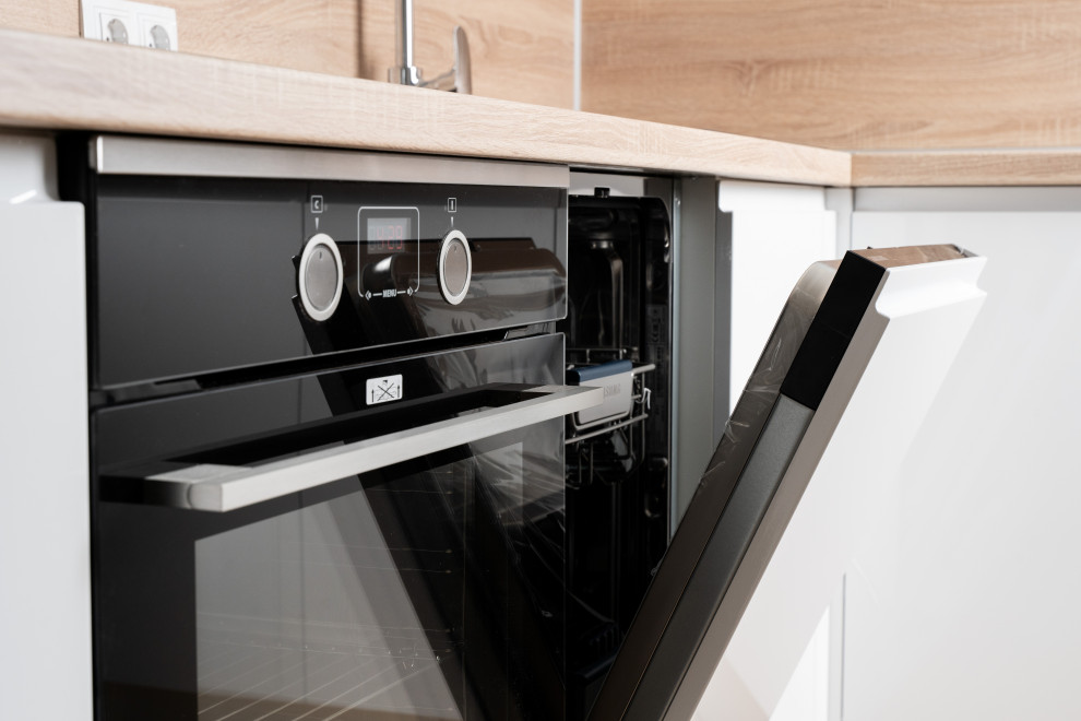 Кухня с интегрированными ручками