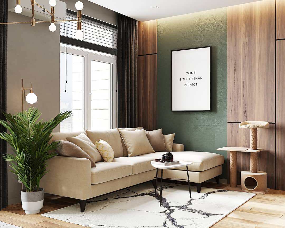 Проект кухни - гостиной 19м2