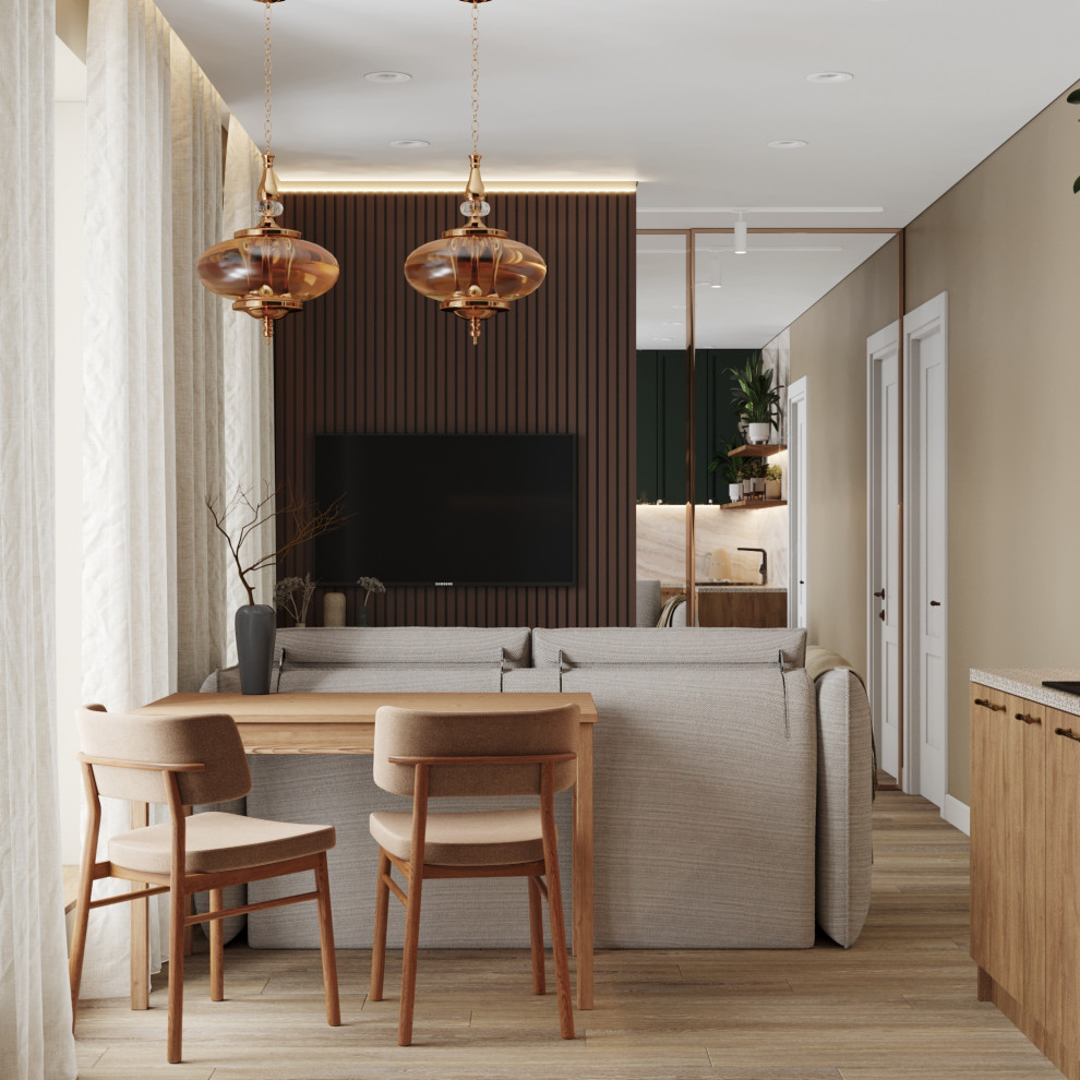 Дыхание леса, гостиная-кухня