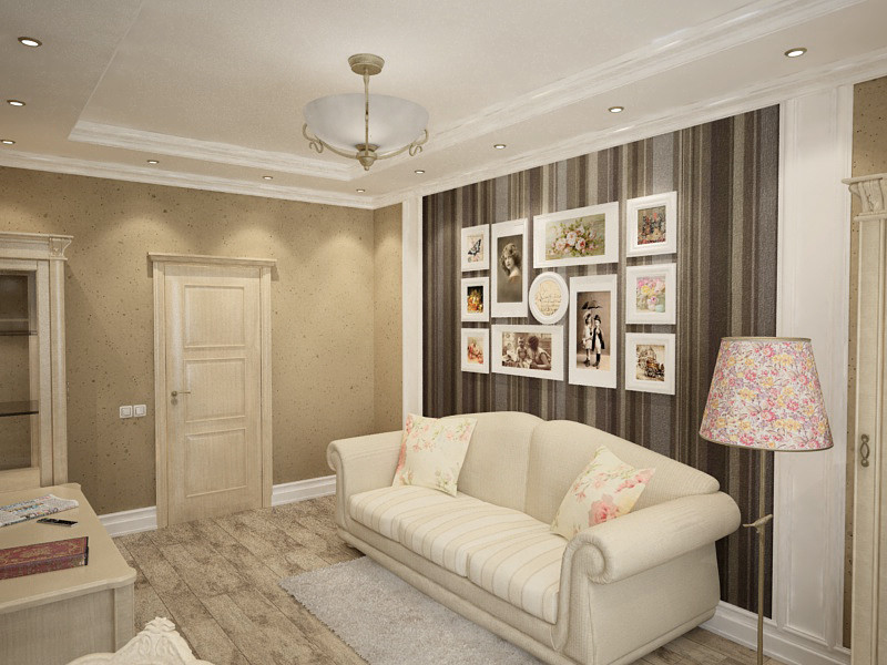 Кухня студия в стиле прованс