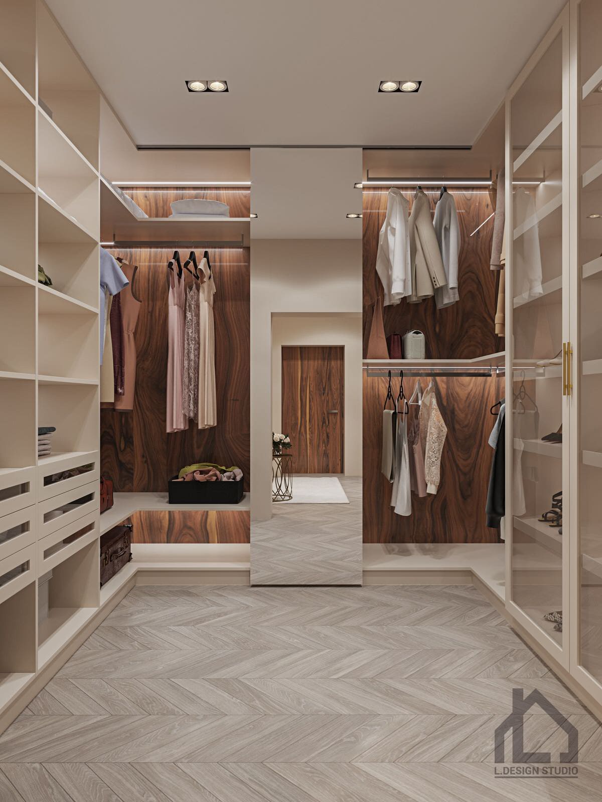 Гардеробная в современном стиле