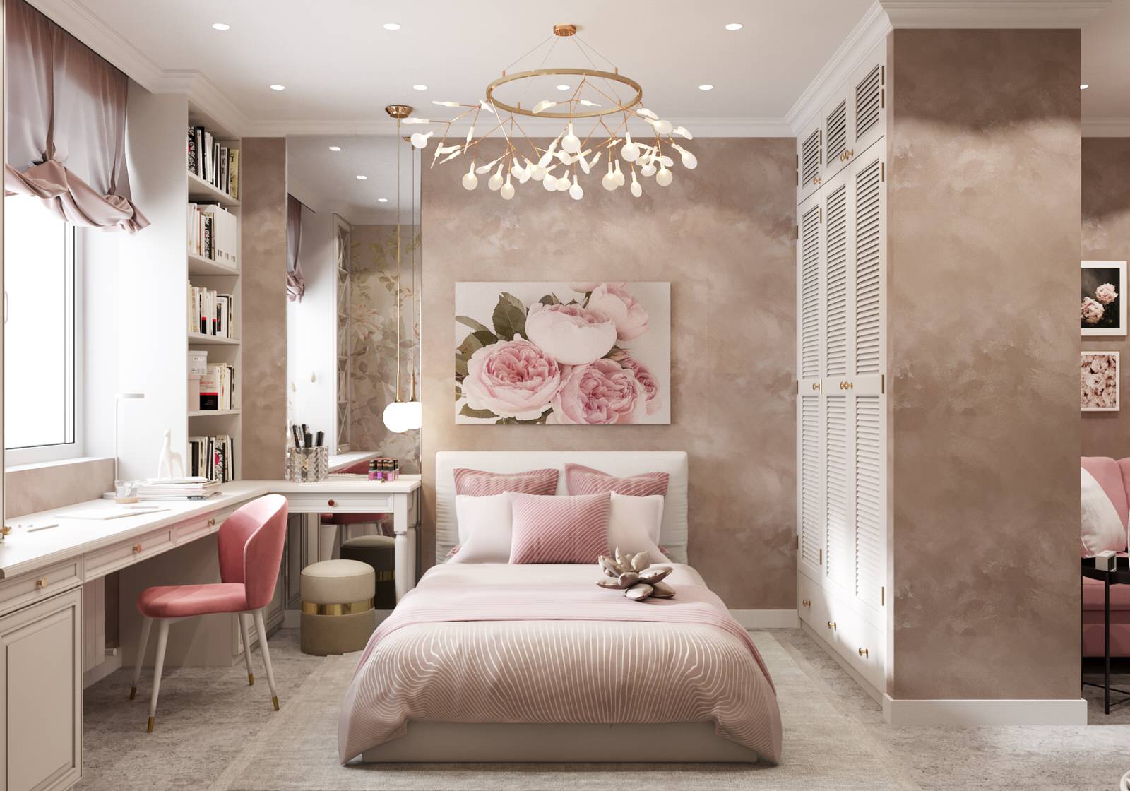 4-к квартира 105 м² в бардовых цветах