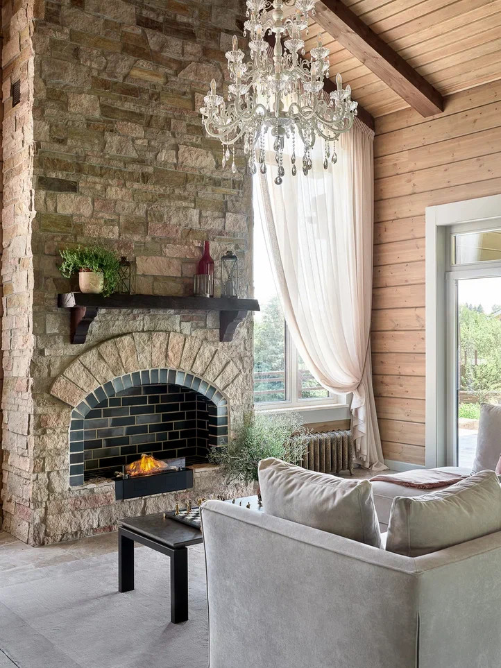 Дом из клееного бруса в стиле шале