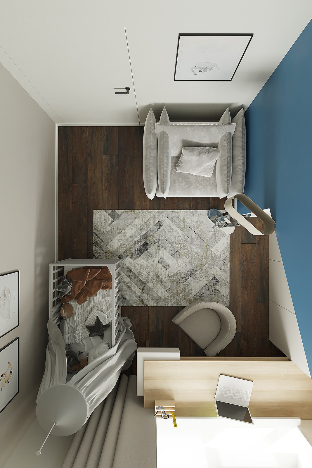 Двухуровневая квартира для молодой семьи