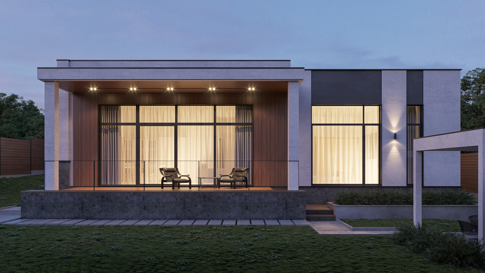 Обложка проекта: Одноэтажный дом в пос. Лесной остров, Челябинск