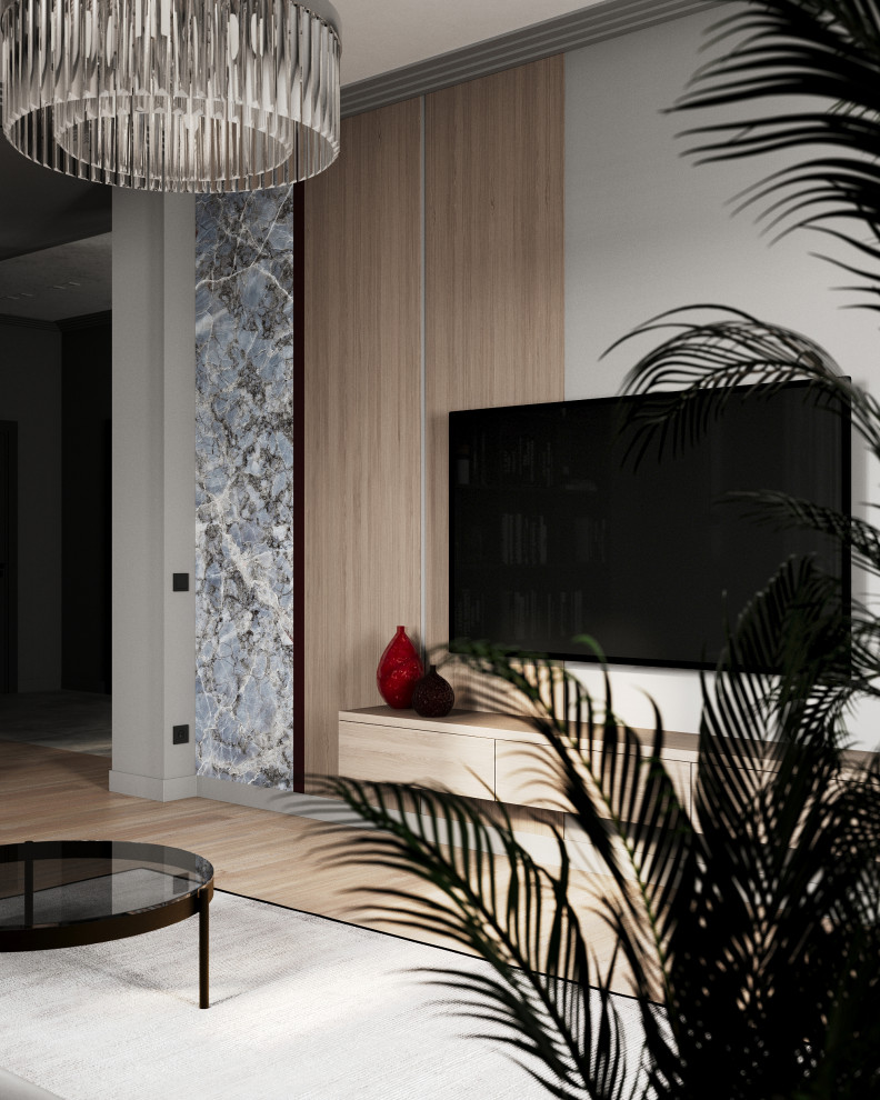 Стильный дом с красными акцентами