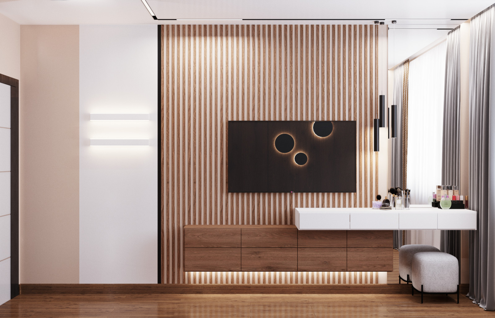 Апартаменты в Москве 90 кв.м. спальня