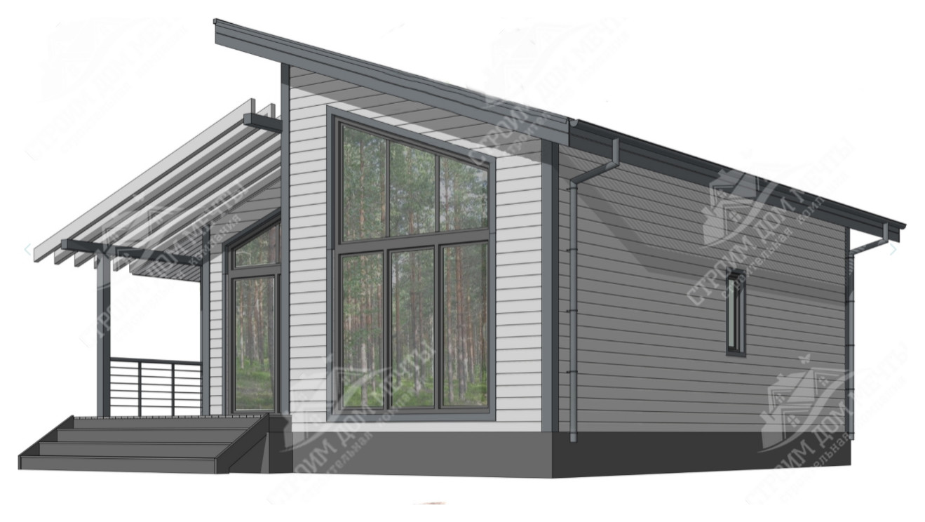 Дом 10х9 м, мансардный этаж