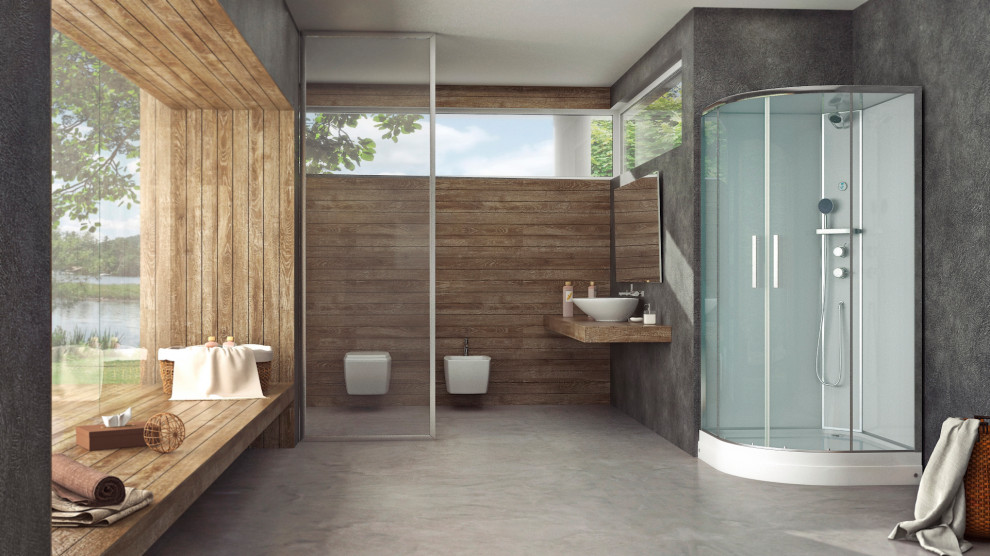 Обложка проекта: Душевая кабина ILMA в интерьере ванной комнаты