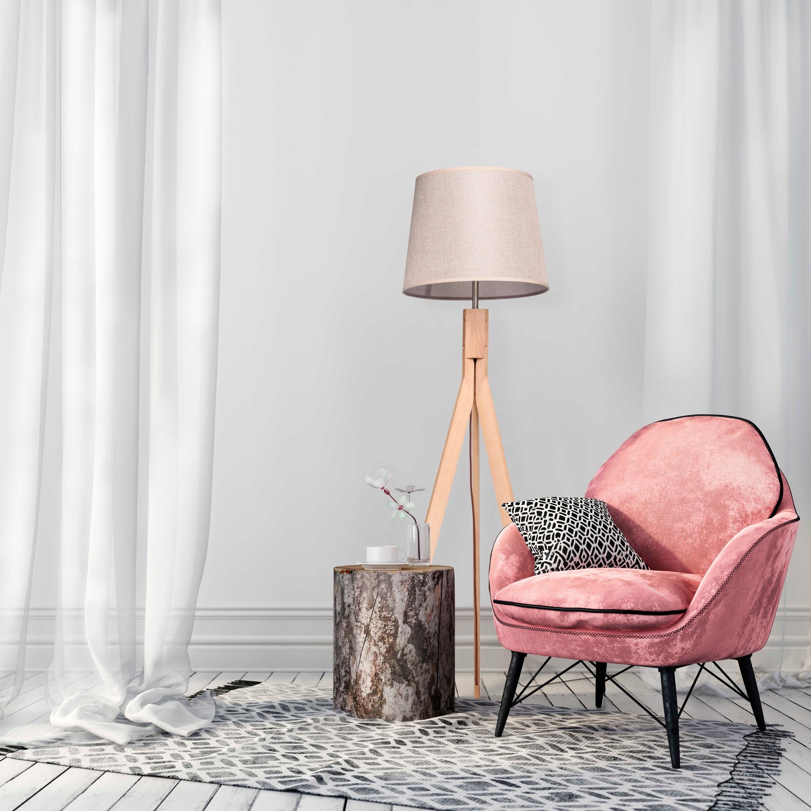 Зона отдыха в просторной гостиной