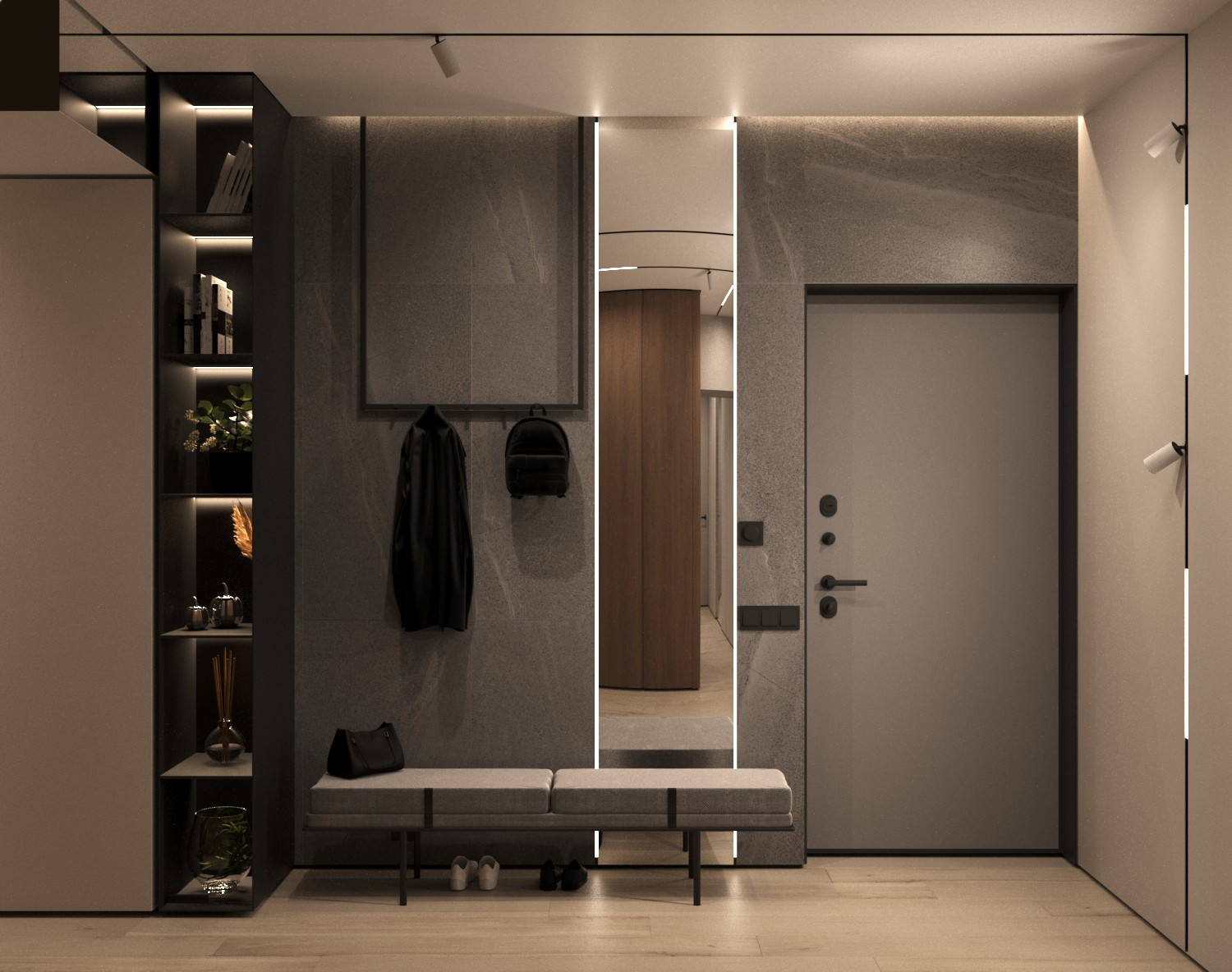 Дизайн-проект квартиры, ул. Нахимсона 107м2. Минимализм