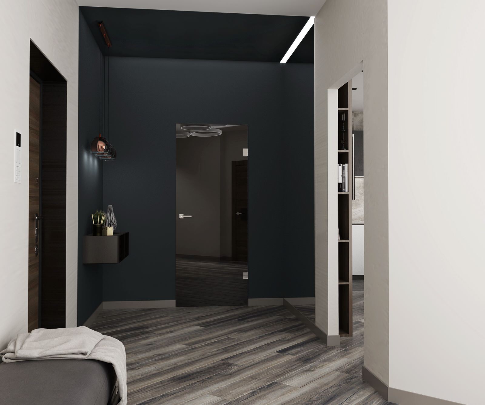 Квартира с "синими акцентами" для молодой семьи