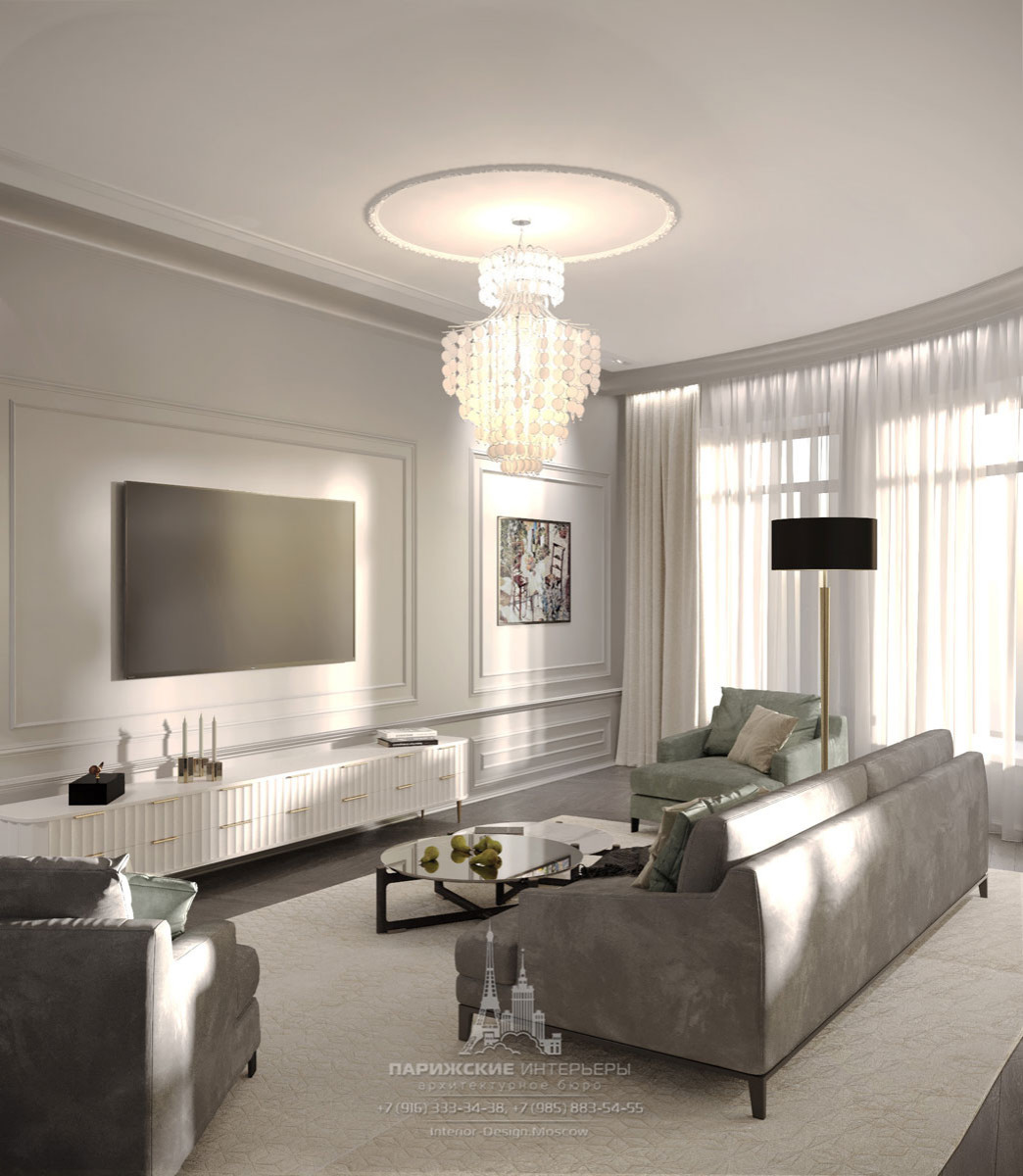 50 оттенков серого. Дизайн 2-комнатной квартиры в светлых тонах