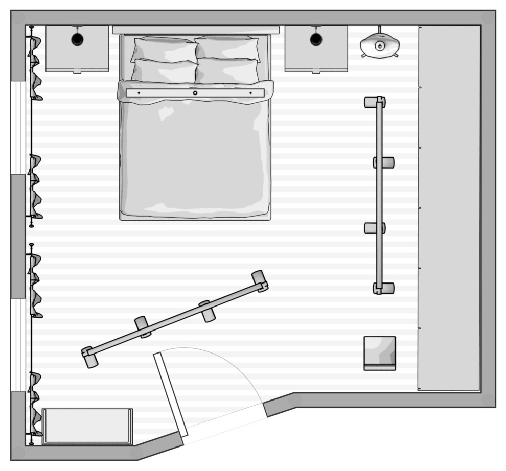 Дизайн спальни для холостяка