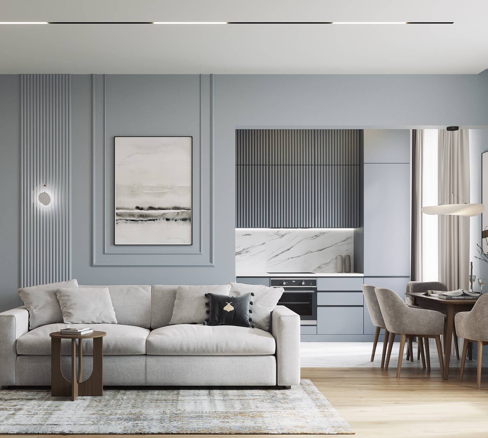 Дизайн-проект 3-х комнатной квартиры в Москве, 65 кв.м