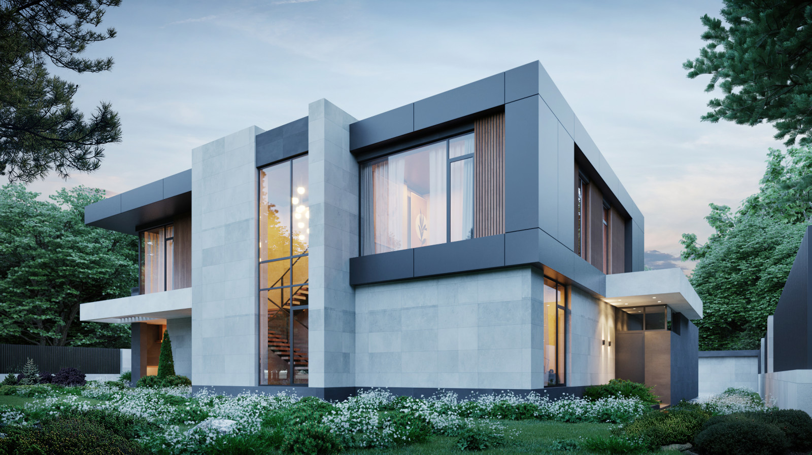 Проект индивидуального жилого дома и бани в КП "Летова роща"