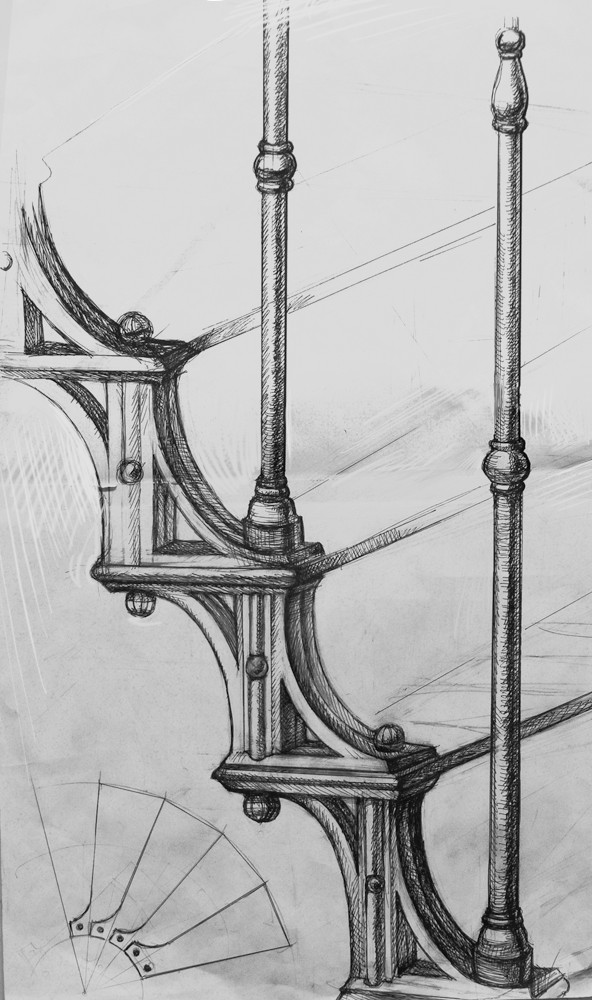 Обложка проекта: Винтовая (спиральная) лестница