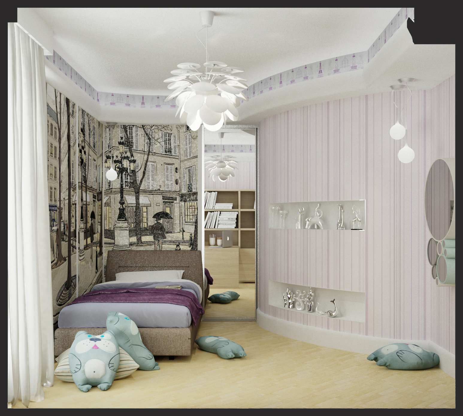 За зеркалом гардеробная