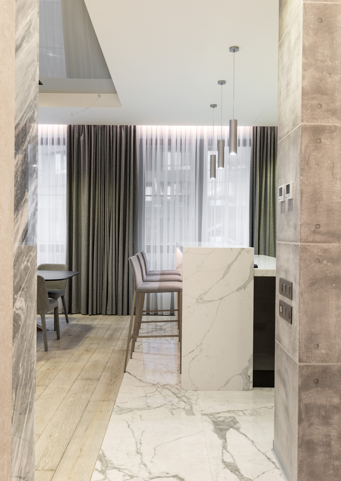 Интерьеры апартаментов в ЖК "Олимпийская РИВЬЕРА Новогорск"