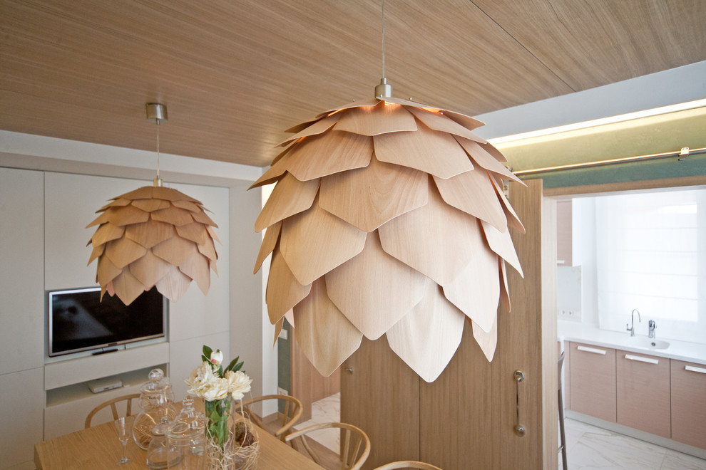 Кухня-столовая с шишками