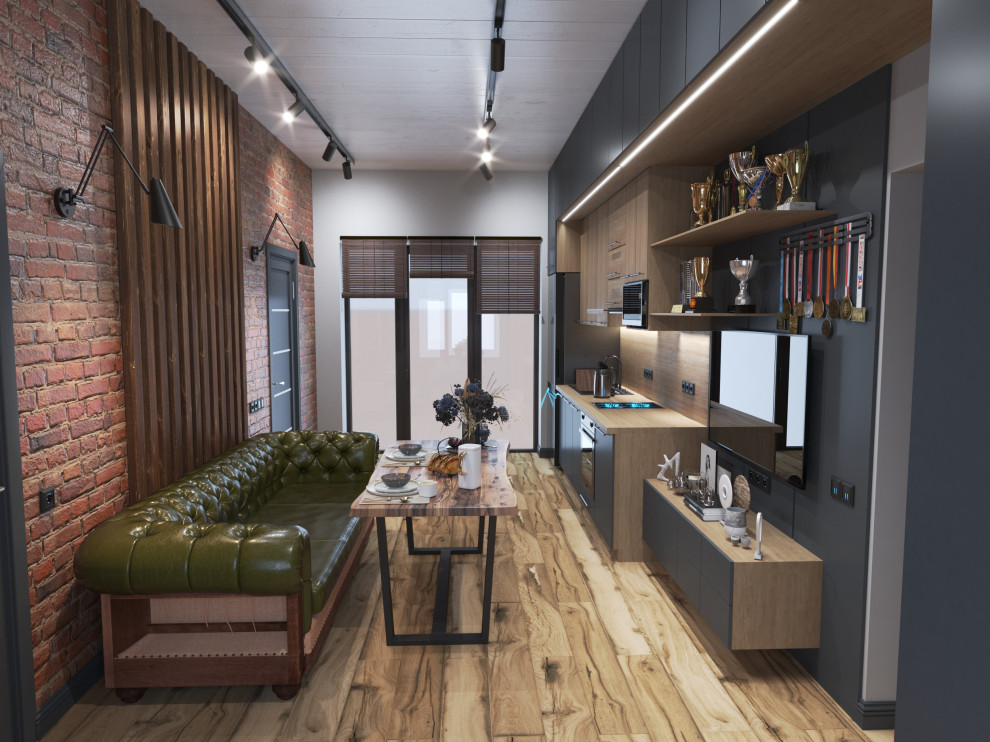 Дизайн проект кухня-гостиная