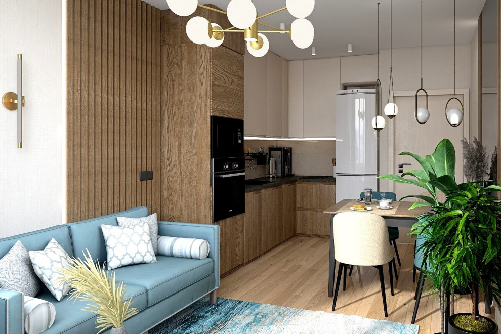 Обложка проекта: Кухня-гостиная СПБ