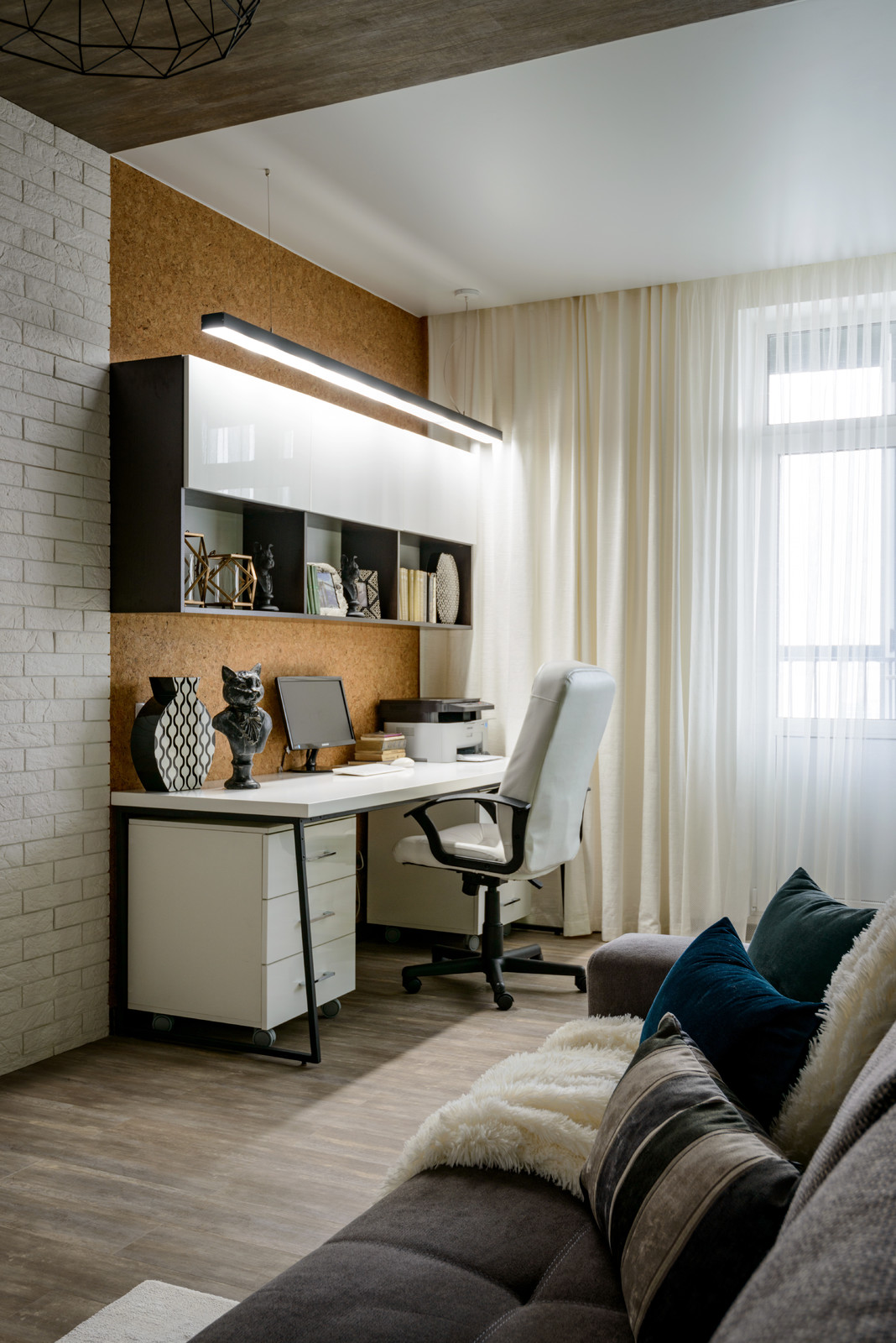 Кабинет квартиры 86 м2 в ЖК Гагаринский