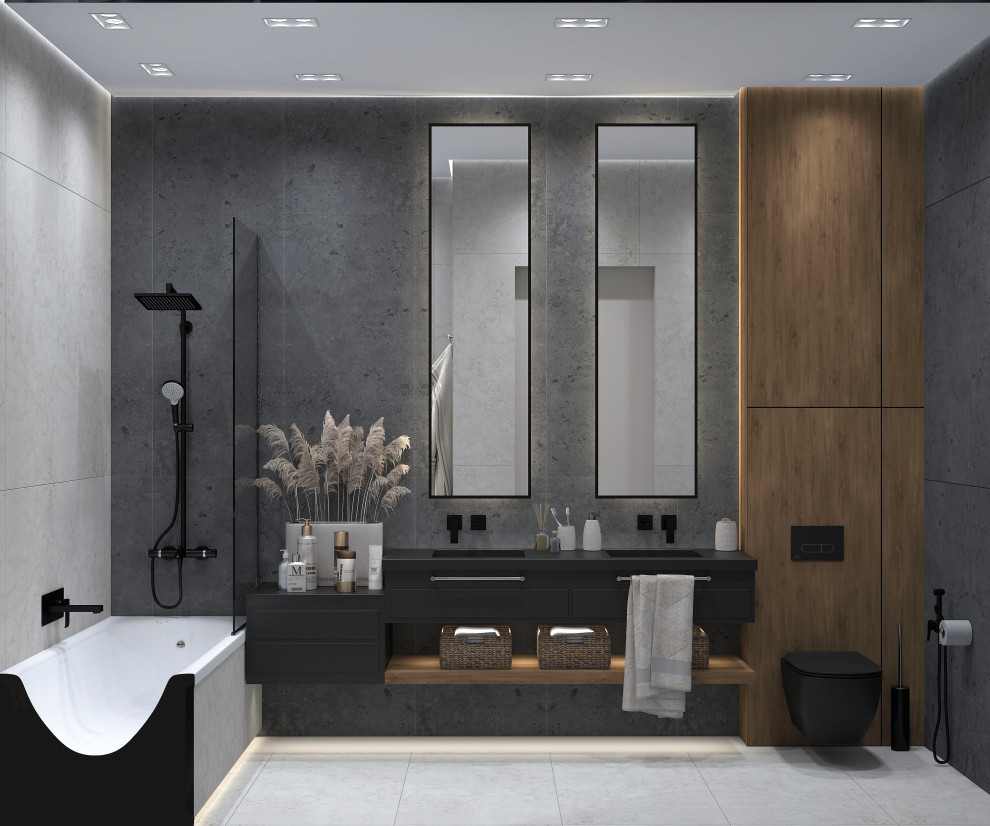 Обложка проекта: Квартира для современной семейной пары. Санузел