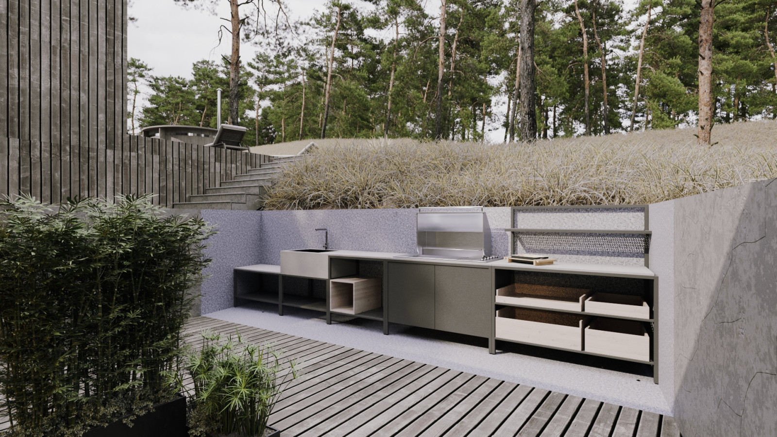 Дом на склоне