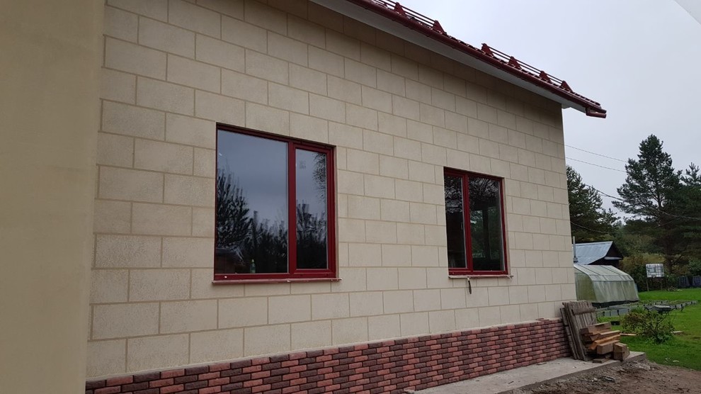 Изготовление фасада из декоративной штукатурки в Кириши