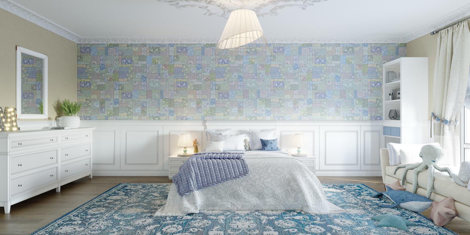 Визуализация детской для девочки "Пэчворк"