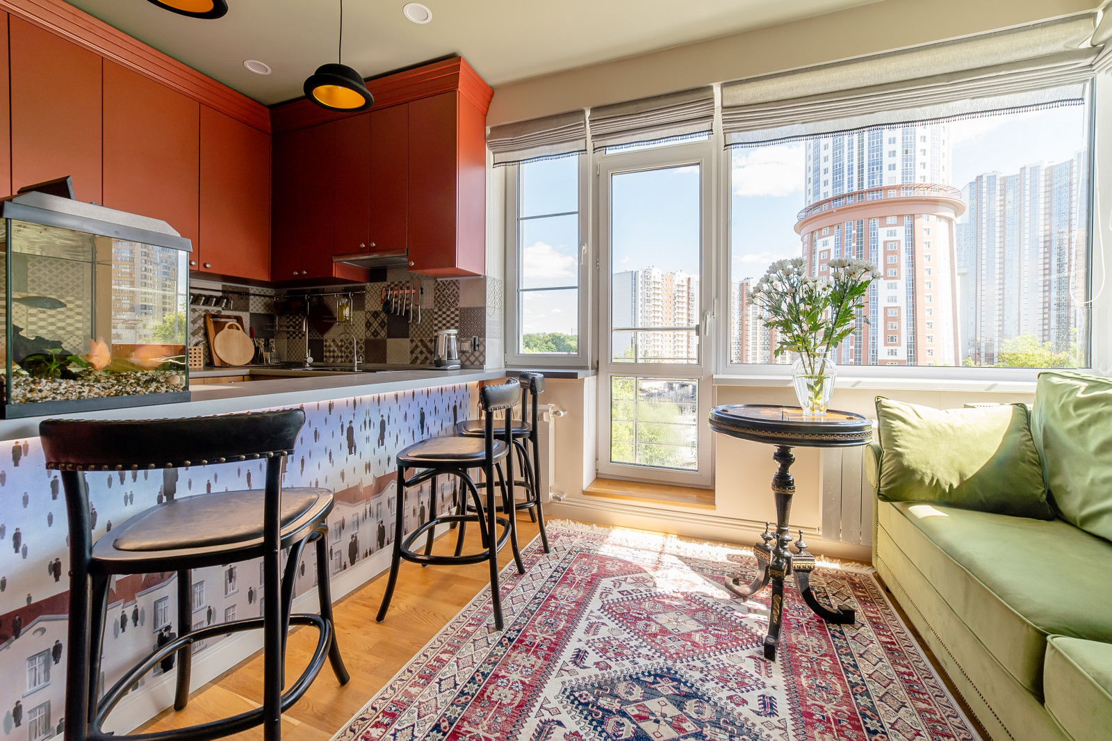 Двухяърусная квартира. Москва.