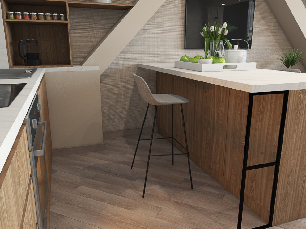 Кухня-гостиная в ЖК Алые Паруса